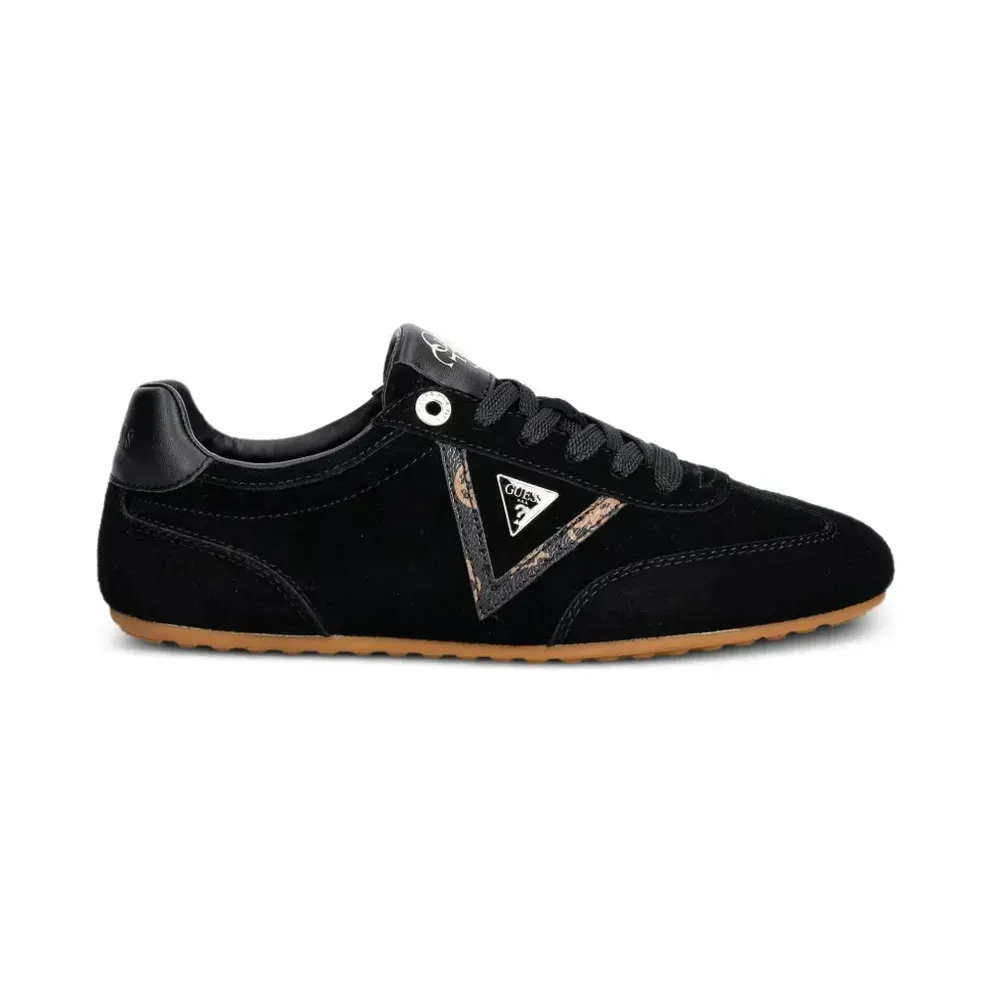 GUESS USA suede logo-patch – Black (FLTRELSUE12)