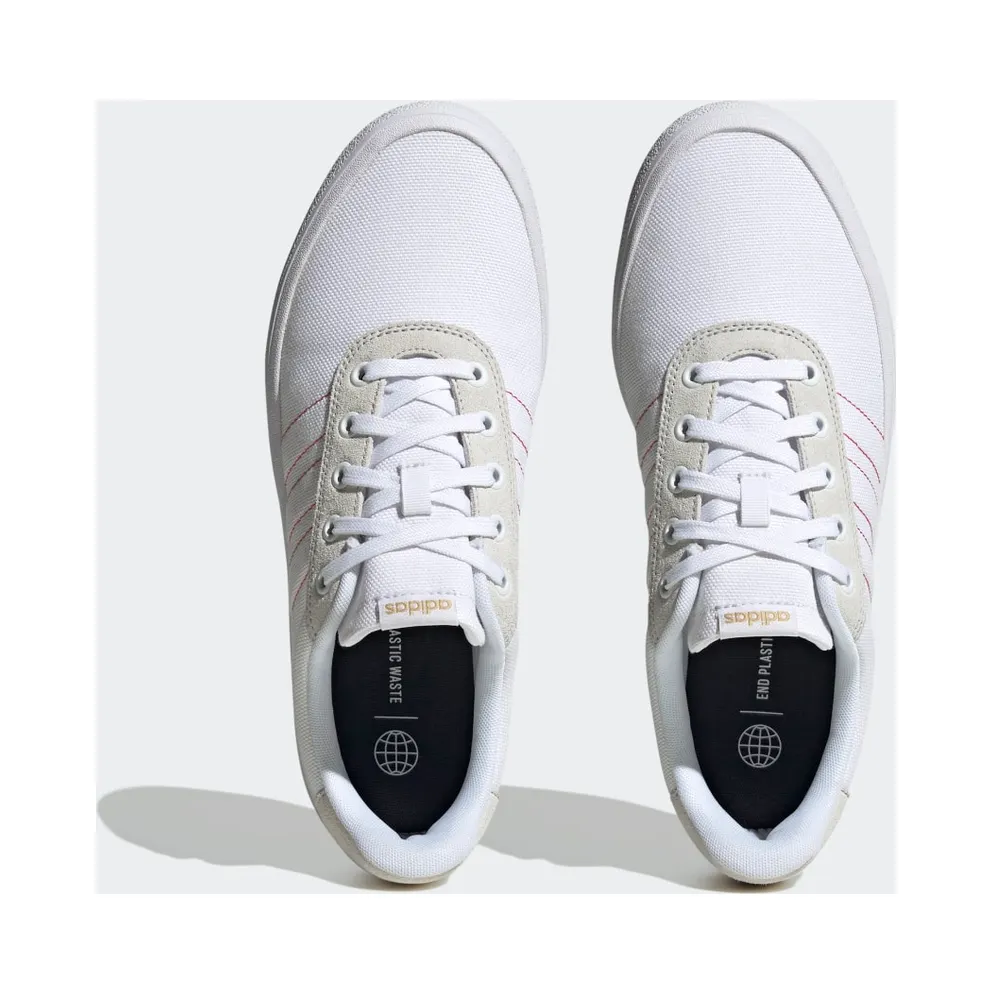 Adidas Vulc Raid3r Lifestyle Skateboarding 3-Stripes Cloud White / Better Scarlet / Matte Gold (H06281)