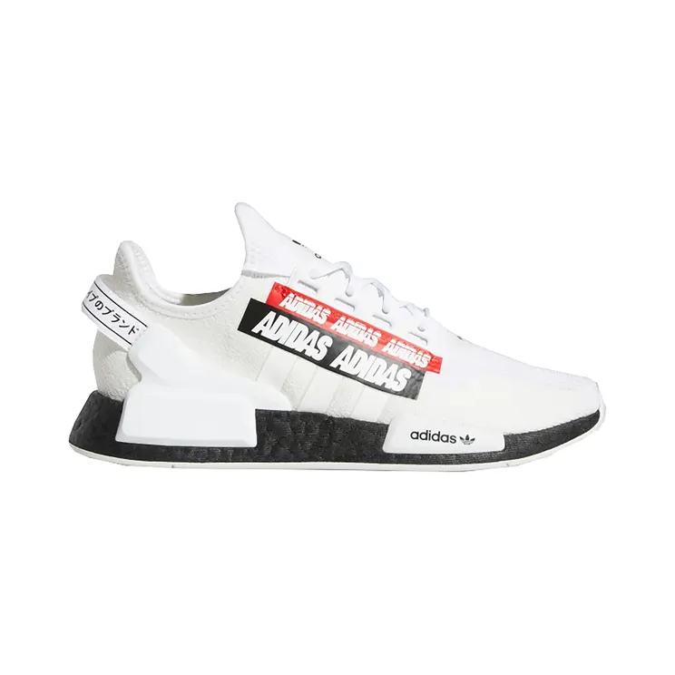 Adidas NMD_R1 V2 ‘Overbranded’ Cloud White / Core Black / Scarlet (H02537)