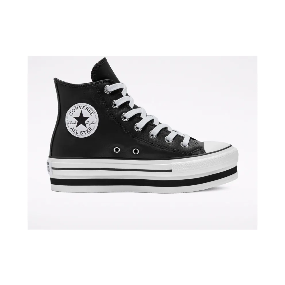 Converse Leather EVA Platform Chuck Taylor All Star High Top Black, White Black/ White (569722C)