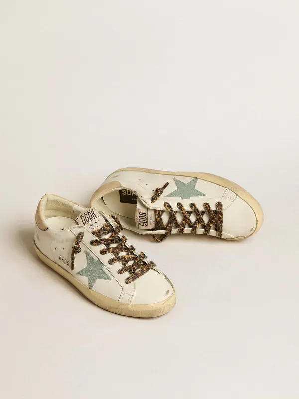 Golden Goose Super-Star With Gray Glitter Star And Nude Leather Heel Tab (GWF00101.F005128.11650) (2)