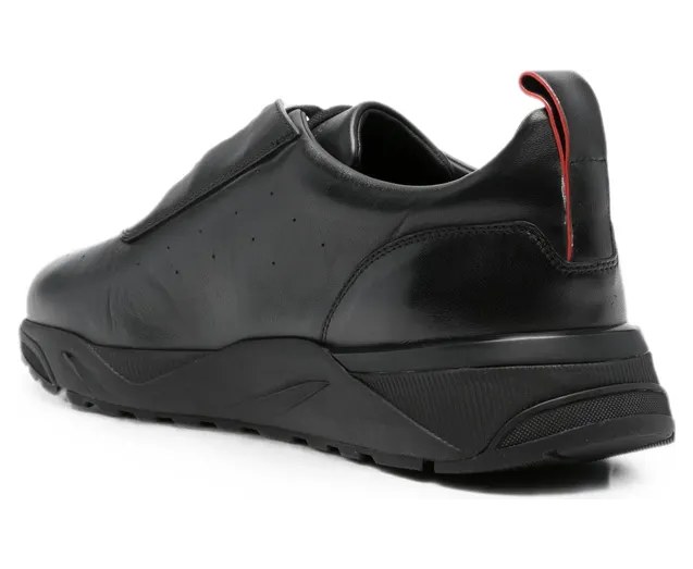 Santoni Perforated-detail Lace-up “Black” (MBIM22027NERT GONG62) (4)