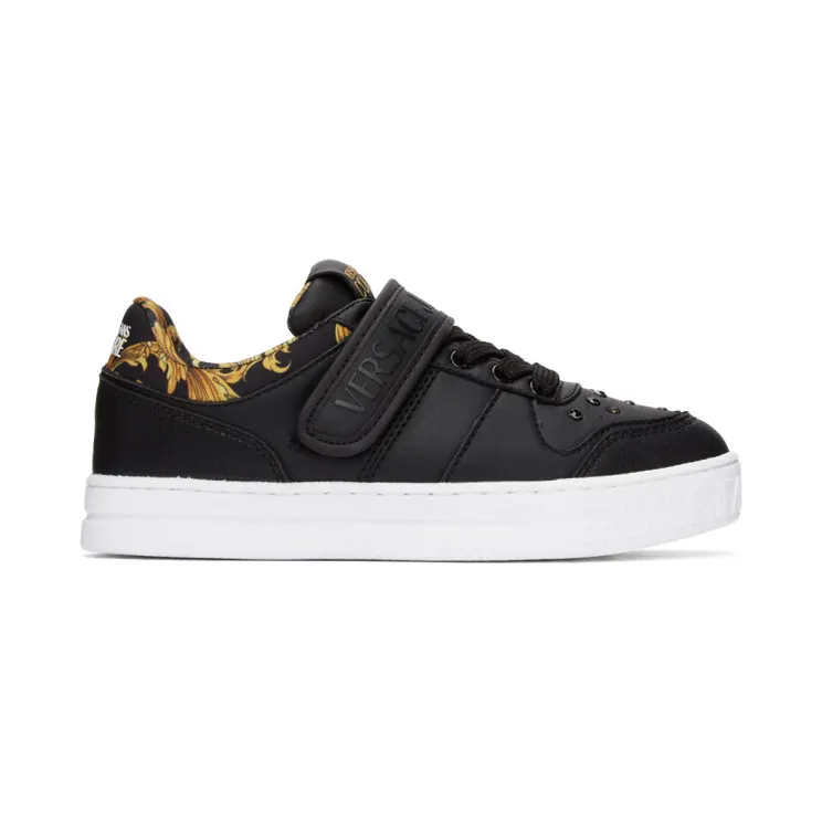 Versace Jeans Couture Black Baroque 88 Court Sneakers (EE0VWASK3E71924)