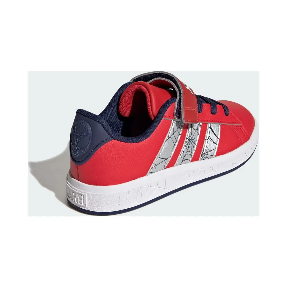 Adidas ADIDAS MARVEL SPIDER-MAN GRAND COURT Shoes KIDS Pure Ruby / Silver Metallic / Dark Blue (KI9123)