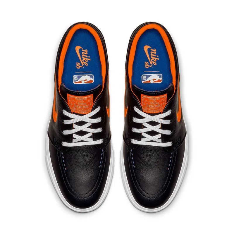 Nike SB Zoom Stefan Janoski NBA Knicks Black/Brilliant Orange-Rush Blue (BQ6397-024)