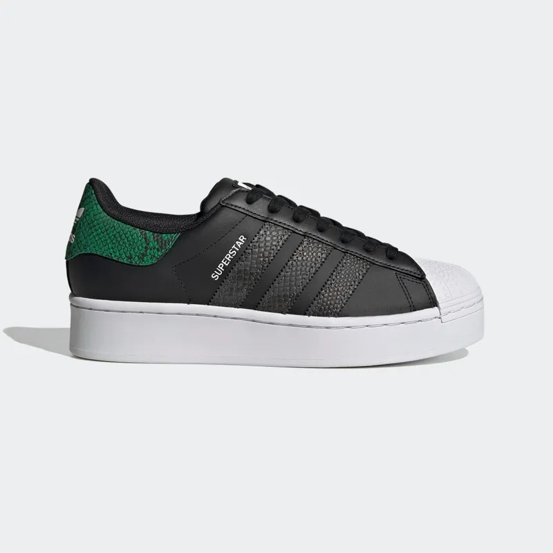 adidas Superstar Bold Core Black / Grey Six / Green (FW3697)