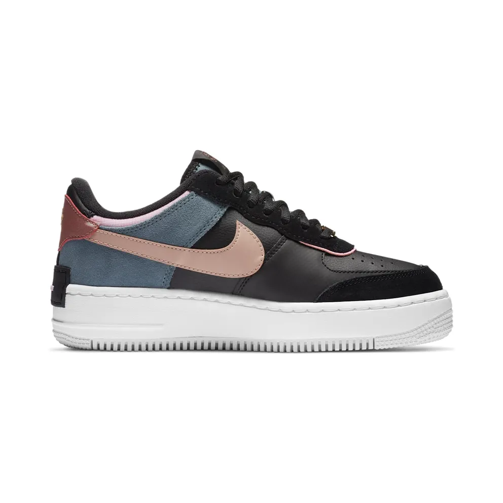Nike WMNS Air Force 1 Shadow Black Light Arctic Pink Claystone Red (2020) (CU5315-001)
