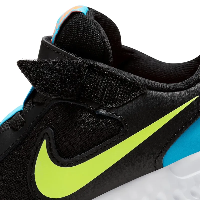 Nike Revolution 5 Lemon Venom (PS) Black/Laser Blue/Hyper Crimson (BQ5672-076)