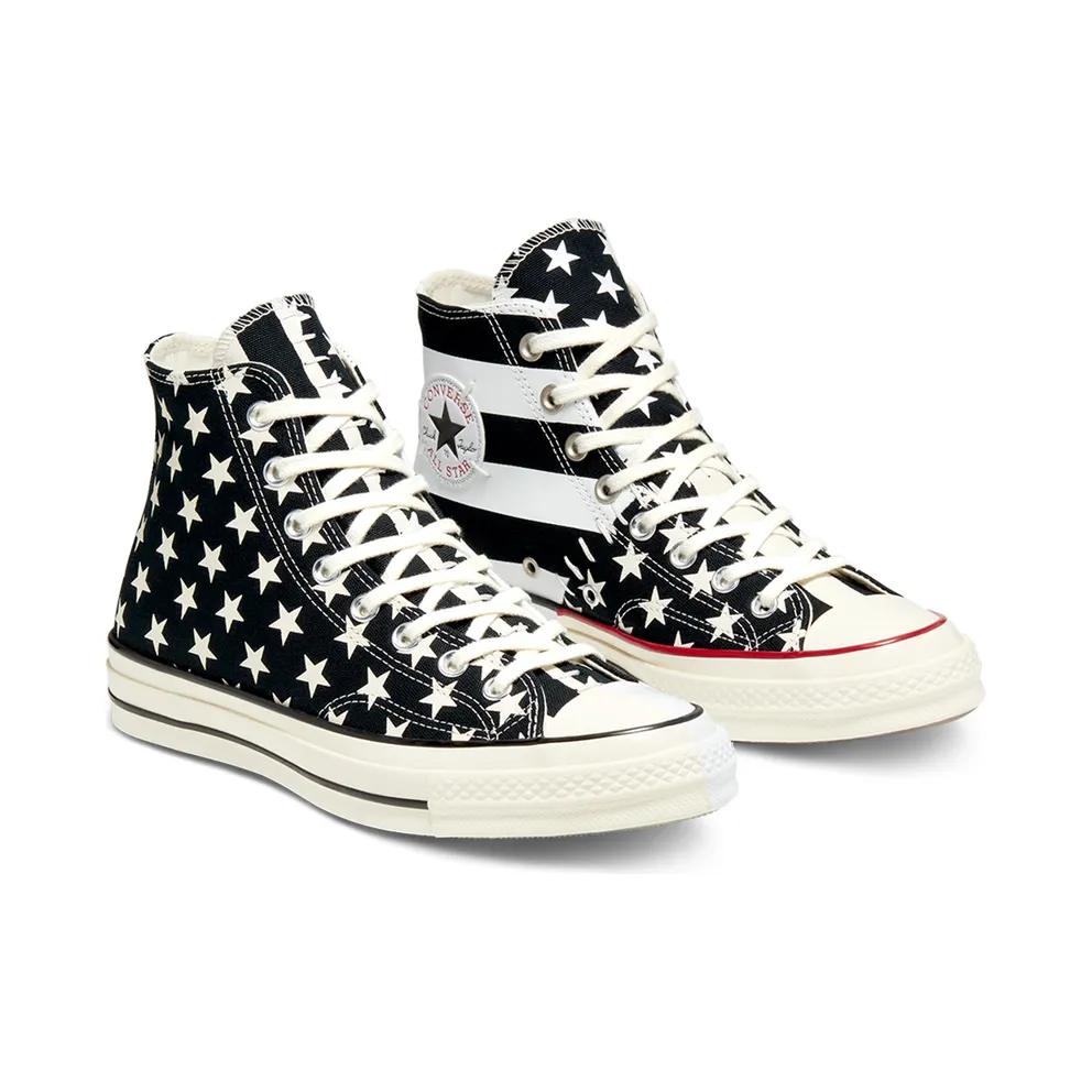 Converse Chuck 70 Archive Restructured Hi American Flag Black White Black/White-Egret (166425C)