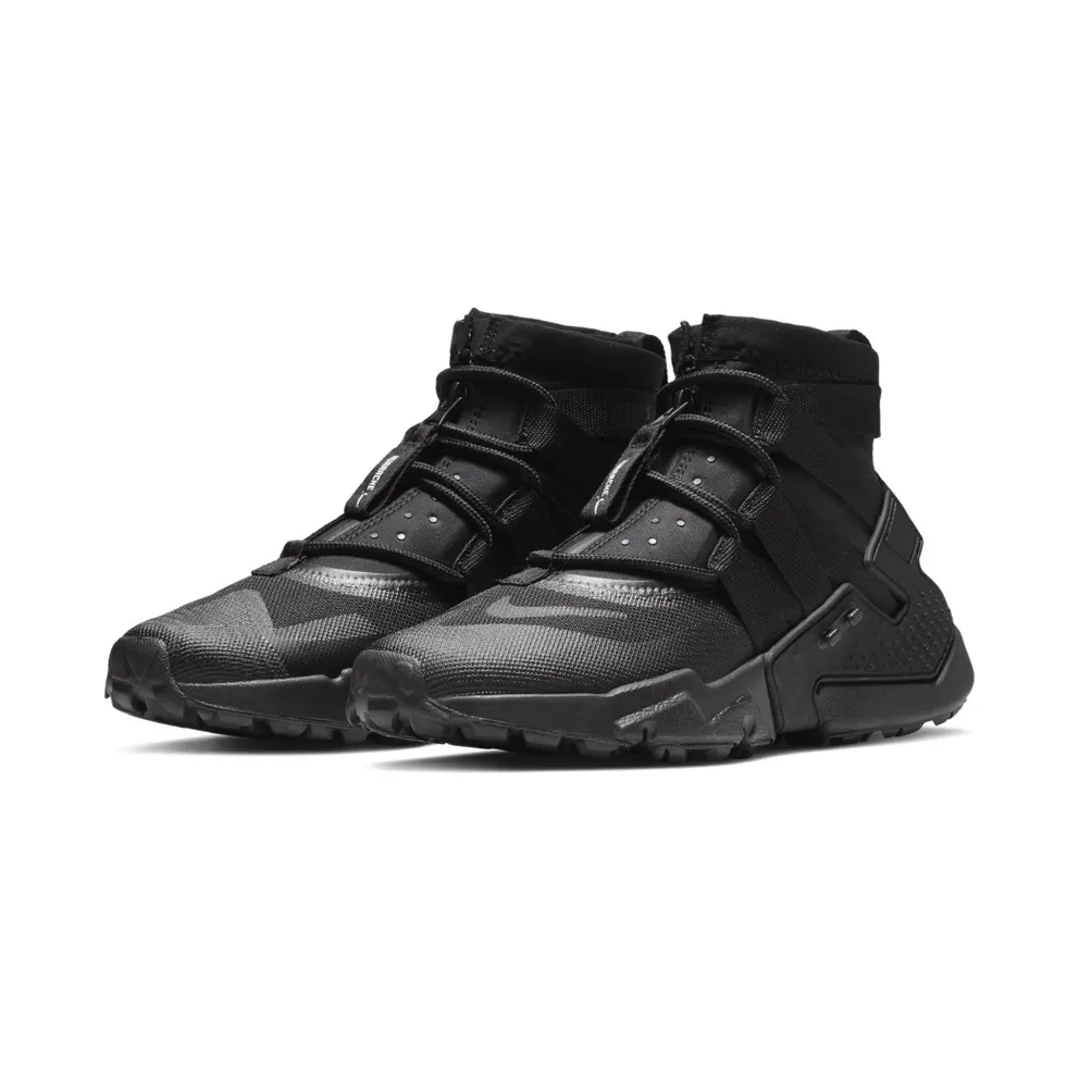 Nike Air Huarache Gripp Triple Black Black/Black-White-Black (AO1730-002)