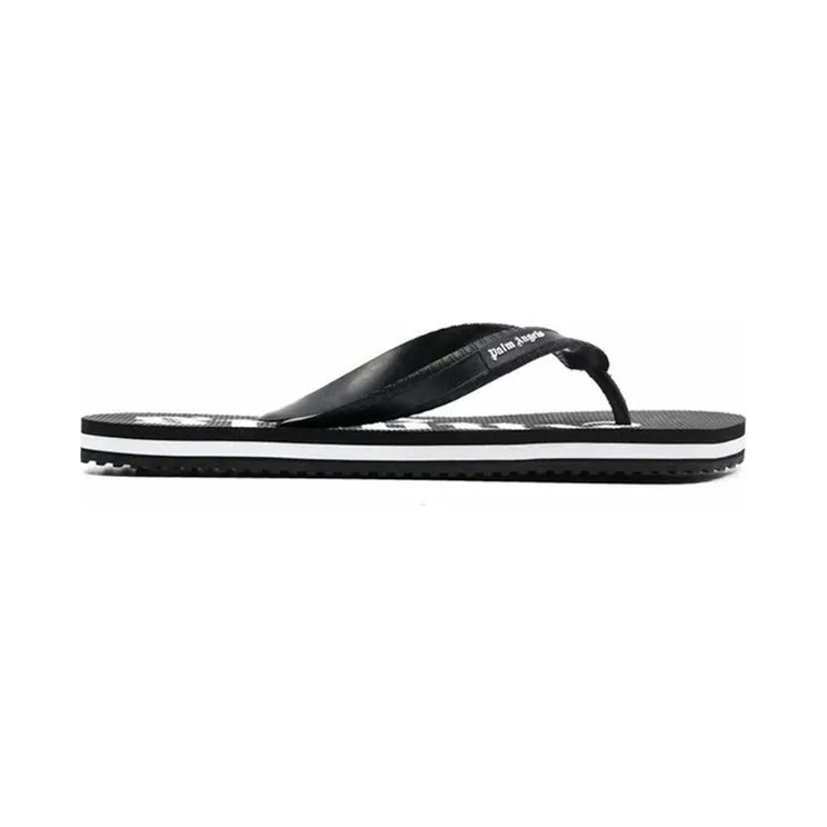 Palm Angels Flip Flop Logo Black White (PMIC003S21PLA0011001)