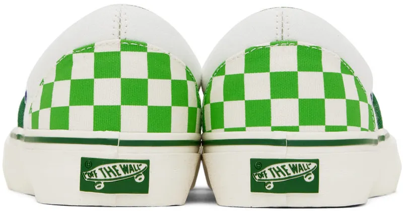 Vans SSENSE Exclusive Collaboration Green & White Classic Slip-On VR3 L (VN0005VNGRN)