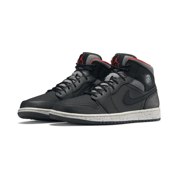 Air Jordan 1 Mid Black Dark Grey Infrared (811124-035)