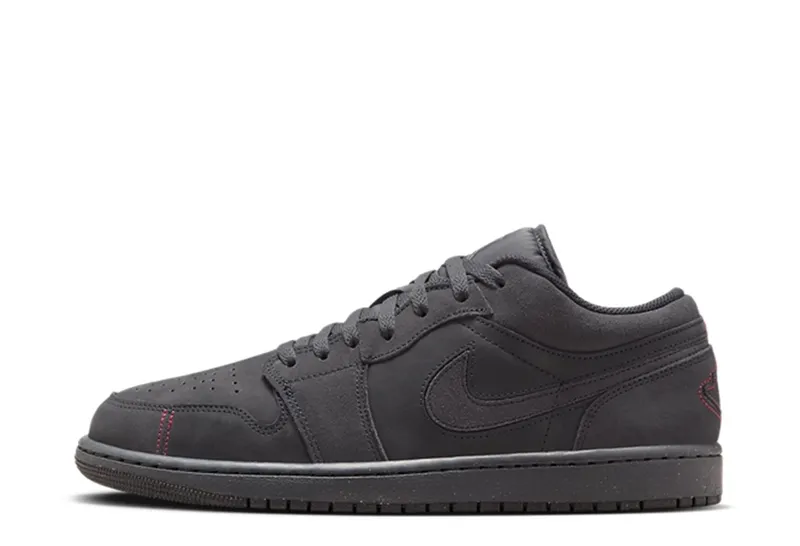 Jordan 1 Low SE Craft Dark Smoke Grey Varsity Red (FD8635-001)