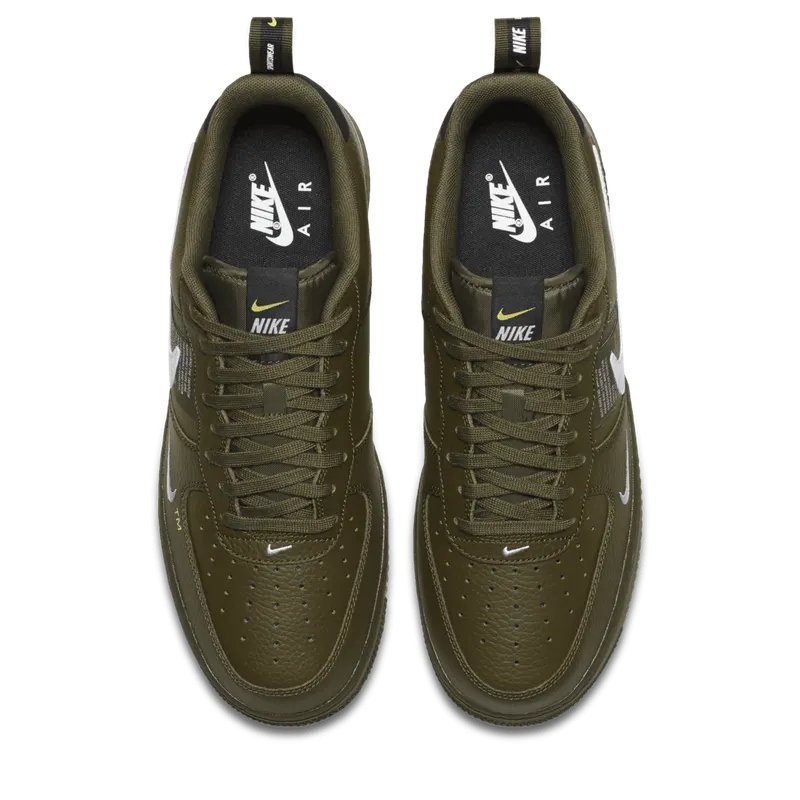 Nike Air Force 1 Low Utility Olive Canvas Olive Canvas/Black-White-Tour Yellow (AJ7747-300)