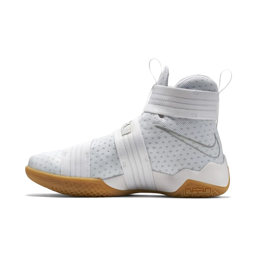 LeBron Soldier 10 White/Metallic Silver-White (844379-101)