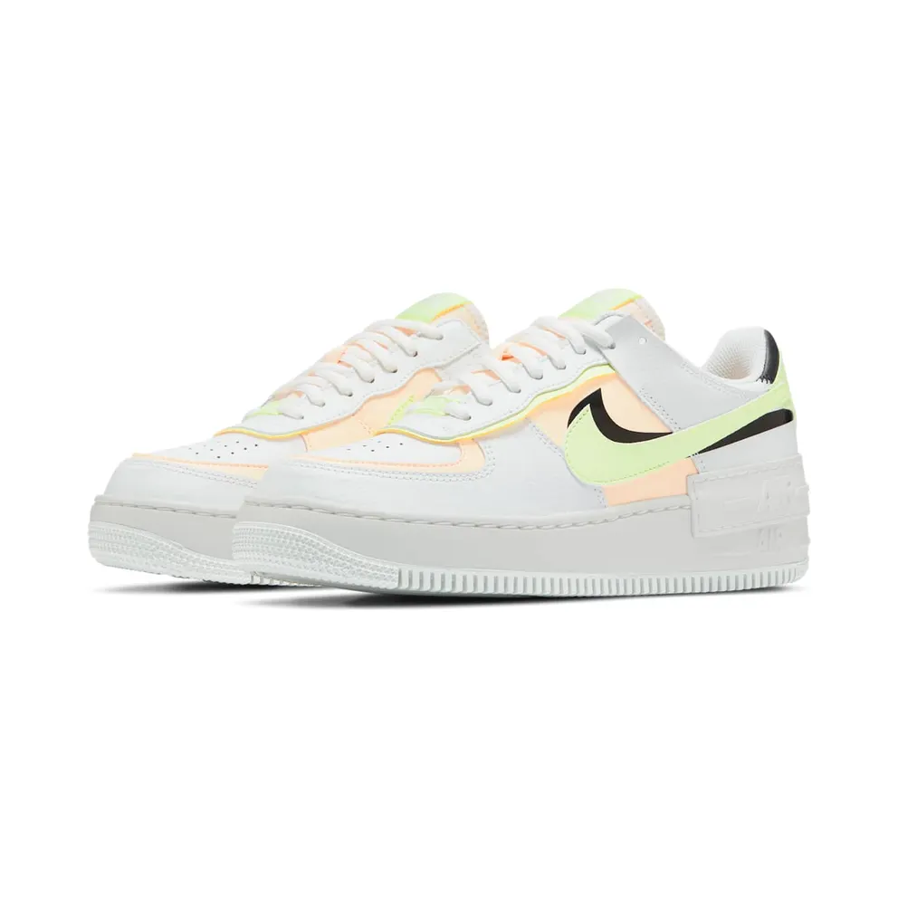 Nike Air Force 1 Shadow Summit White Barely Volt Crimson Tint (W) Summit White/Black-Barely Volt-Crimson Tint (CI0919-107)