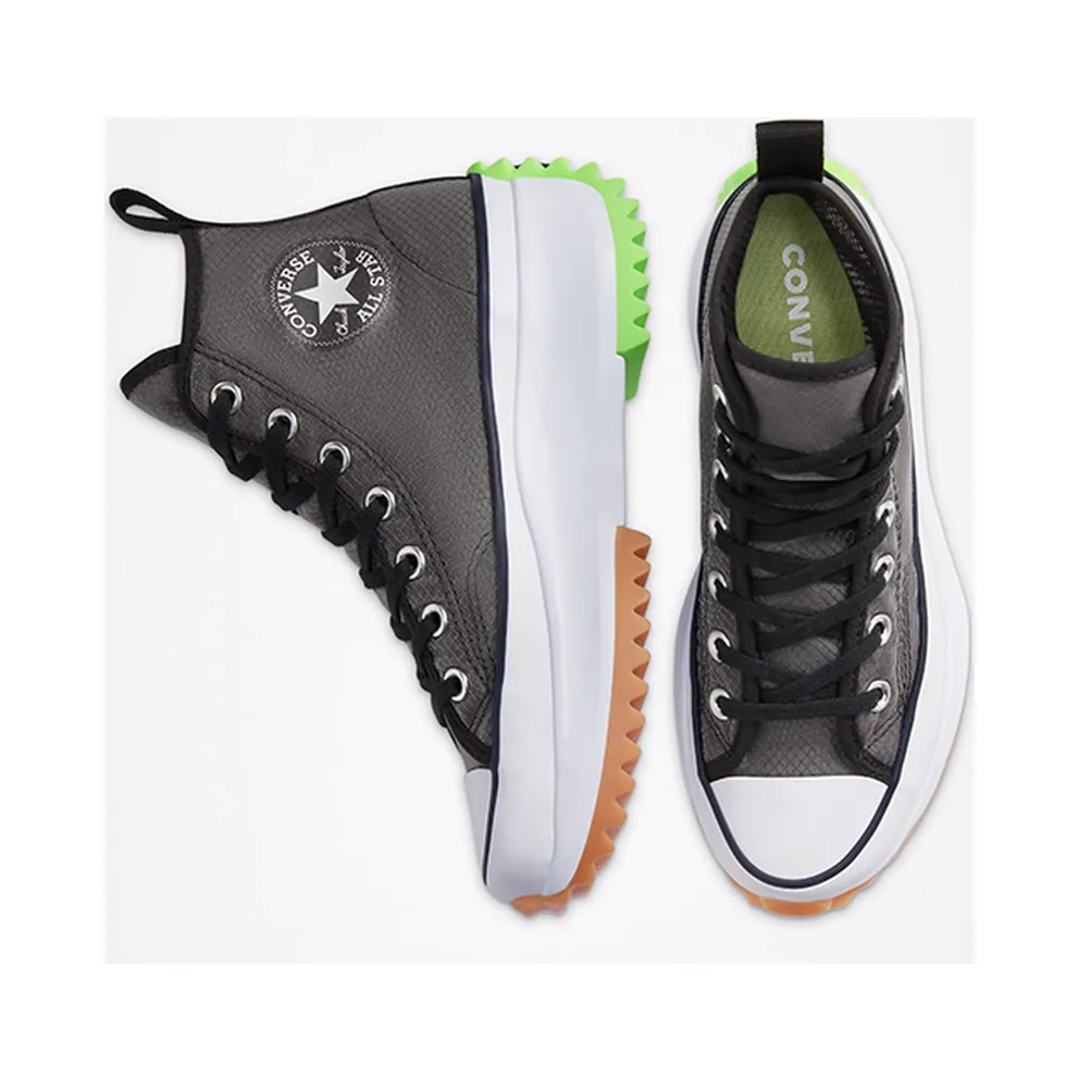 Converse Run Star Hike High Concrete Heat Black Black/White-Ghost Green (167852C)