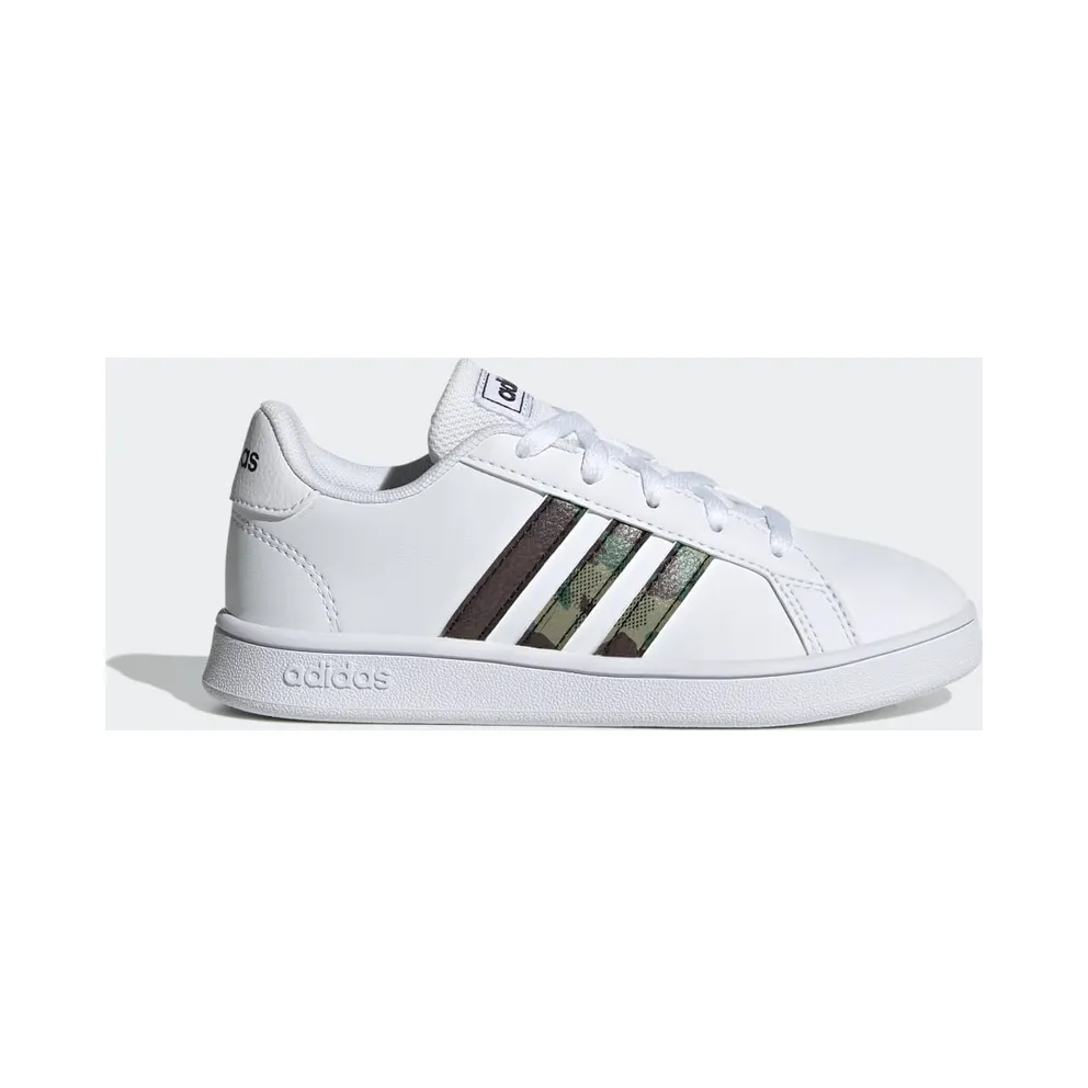adidas Grand Court Camouflage Schuh Cloud White / Core Black / Carbon (GZ1084)