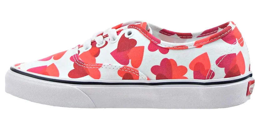 Vans Authentic “Valentine Hearts” “True White-Red” (VN0A348A40Q)