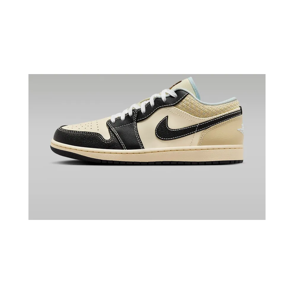 Jordan 1 Low SE Coconut Milk Black Muslin (HQ3437-101)