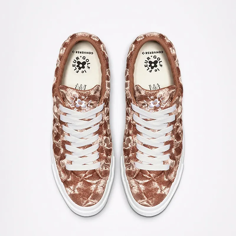 Converse One Star Ox Golf Le Fleur TTC Quilted Velvet Brown Sugar Brown Sugar/Brown Sugar (165599C)