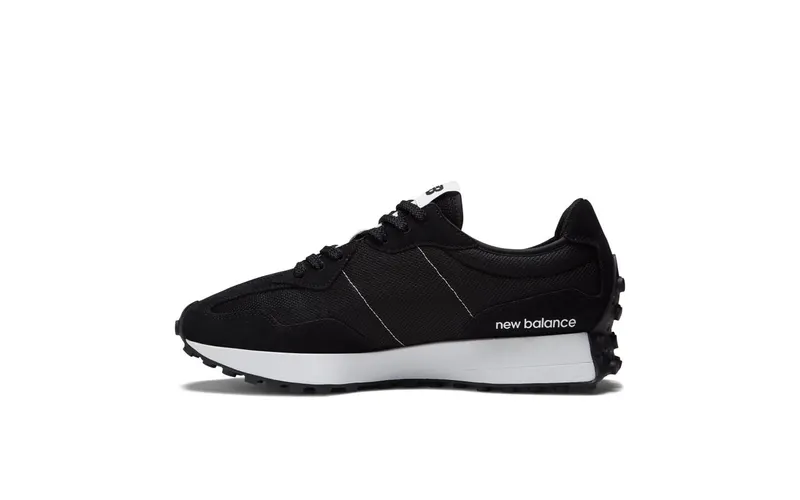 New Balance 327 Black White N Logo (MS327CBW)
