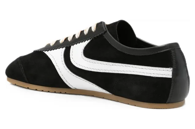 Dries Van Noten Suede-panelled Leather “Black/White” (0133 021700 998) (4)