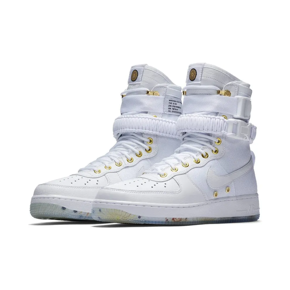 Nike SF Air Force 1 High Lunar New Year (2018) White/White-Metallic Gold (AO9385-100)