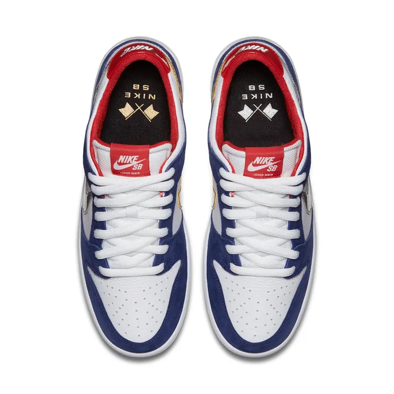 Nike Dunk SB Low Ishod Wair “BMW” Deep Royal Blue/Metallic Silver-University Red-Metallic Silver (839685-416)
