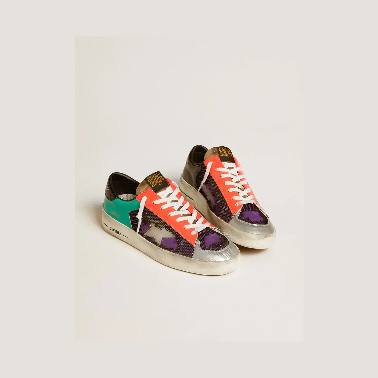 Golden Goose Stardan Lab In Patent Leather And Mesh With Rubber Star (GMF00370.F006973.82885) (2)