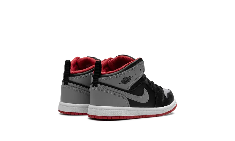 Jordan 1 Mid TD “Black/Cement Grey-fire Red-white” (DQ8425-006)