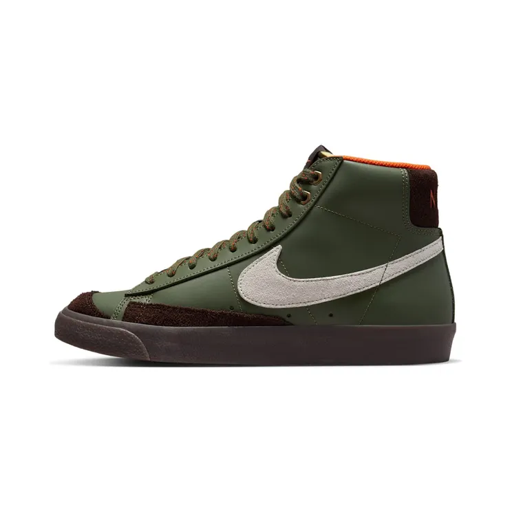 Nike Blazer Mid ’77 Vintage “Army Olive / Campfire Orange / Gum Dark Brown / Summit White” (DZ5176-300)