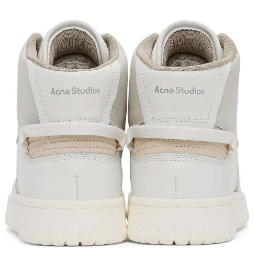 Acne Studios Off-White Leather High-Top Sneakers (AD0402-) (4)