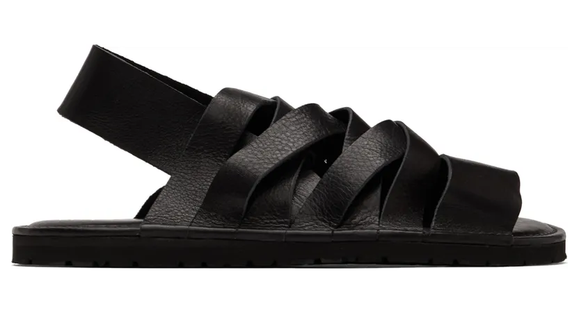 Junya Watanabe Black Leather Sandals (WI-K104-1)