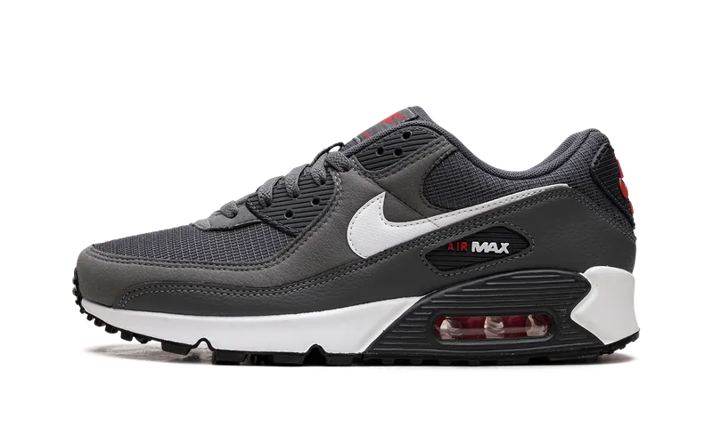 Nike Air Max 90 “Iron Grey University Red” (DR0145-003)
