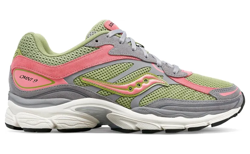 Saucony ProGrid Omni 9 Premium Grey Green Pink (S70740-1)