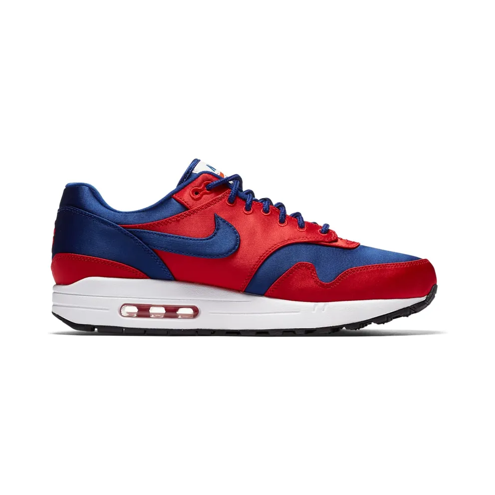 Nike Air Max 1 Satin University Red Deep Royal Blue University Red/White-Black-Deep Royal Blue (AO1021-600)
