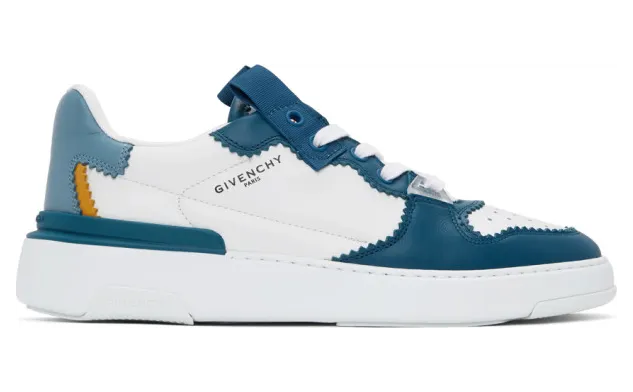 Givenchy Blue and White Three-Toned Wing Low Sneakers (BH003RH0R7)