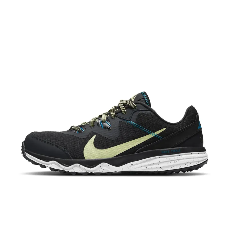 Nike Juniper Trail “Off-Noir / Black / Laser Blue / Limelight” (CW3809-004)