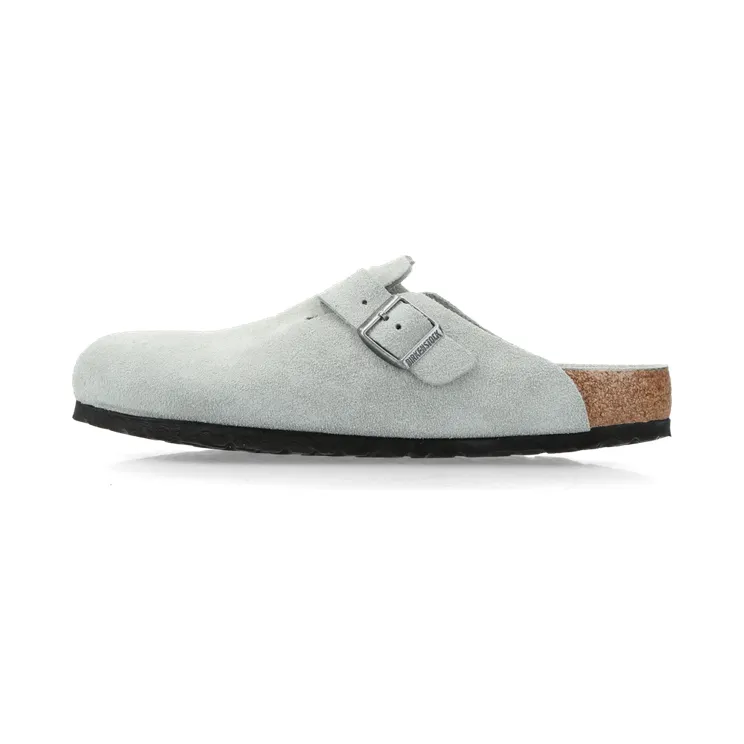 Birkenstock Boston Soft Footbed Suede Leather Pure Sage