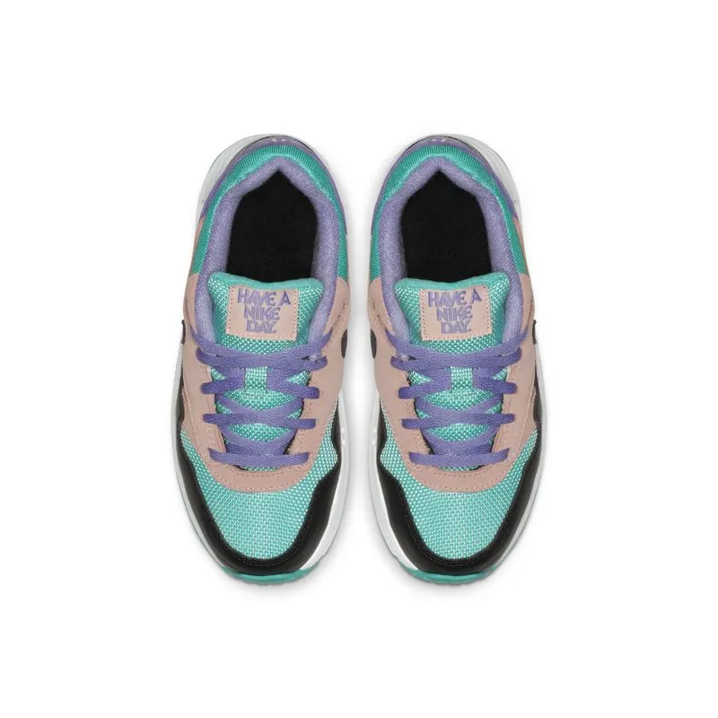 Nike Air Max 1 Have a Day (PS) Black/White-Space Purple-Bleached Coral-Hyper Jade (BQ7213-001)