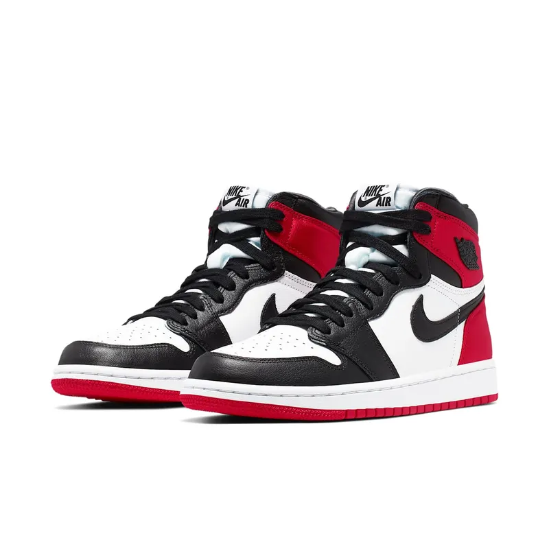 Air Jordan Womens Nike AJ I 1 Retro High ‘Satin Black Toe’ (2019) (CD0461-016)