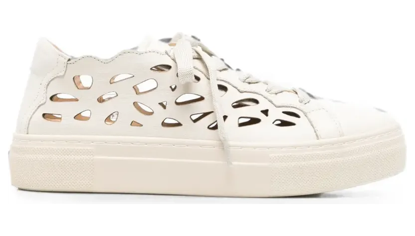 SERGIO MORETTI FIRENZE Gewelfde sneakers met uitgesneden details – Beige (60155714)