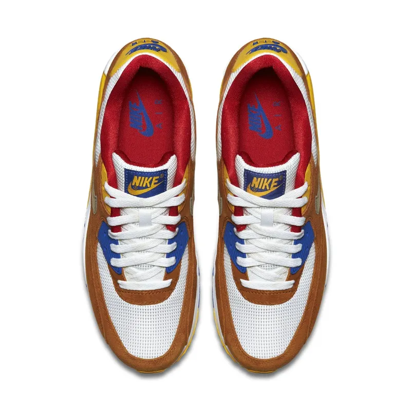 Nike Air Max 90 Curry White/Metallic Gold-Tawny-Game Royal (700155-107)