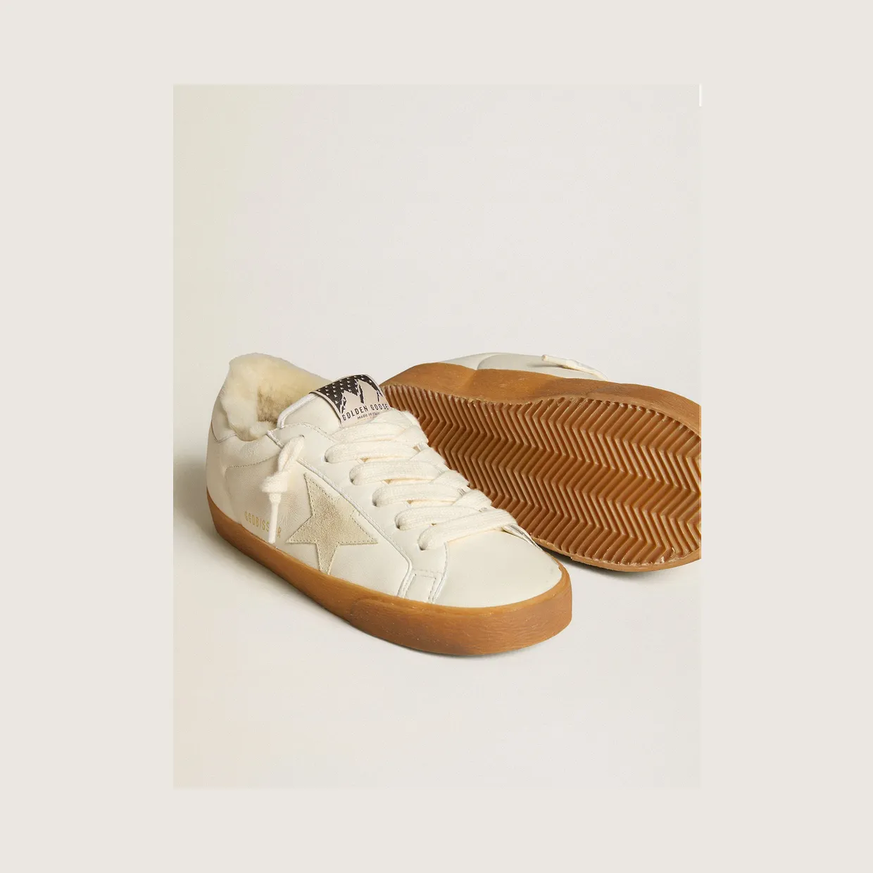 Golden Goose Super-Star In White Nappa With Suede Star And Shearling Lining (GWF00828.F006572.10100) (3)