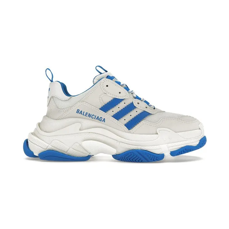 Balenciaga x adidas Triple S White Blue (712764W2ZB39040)