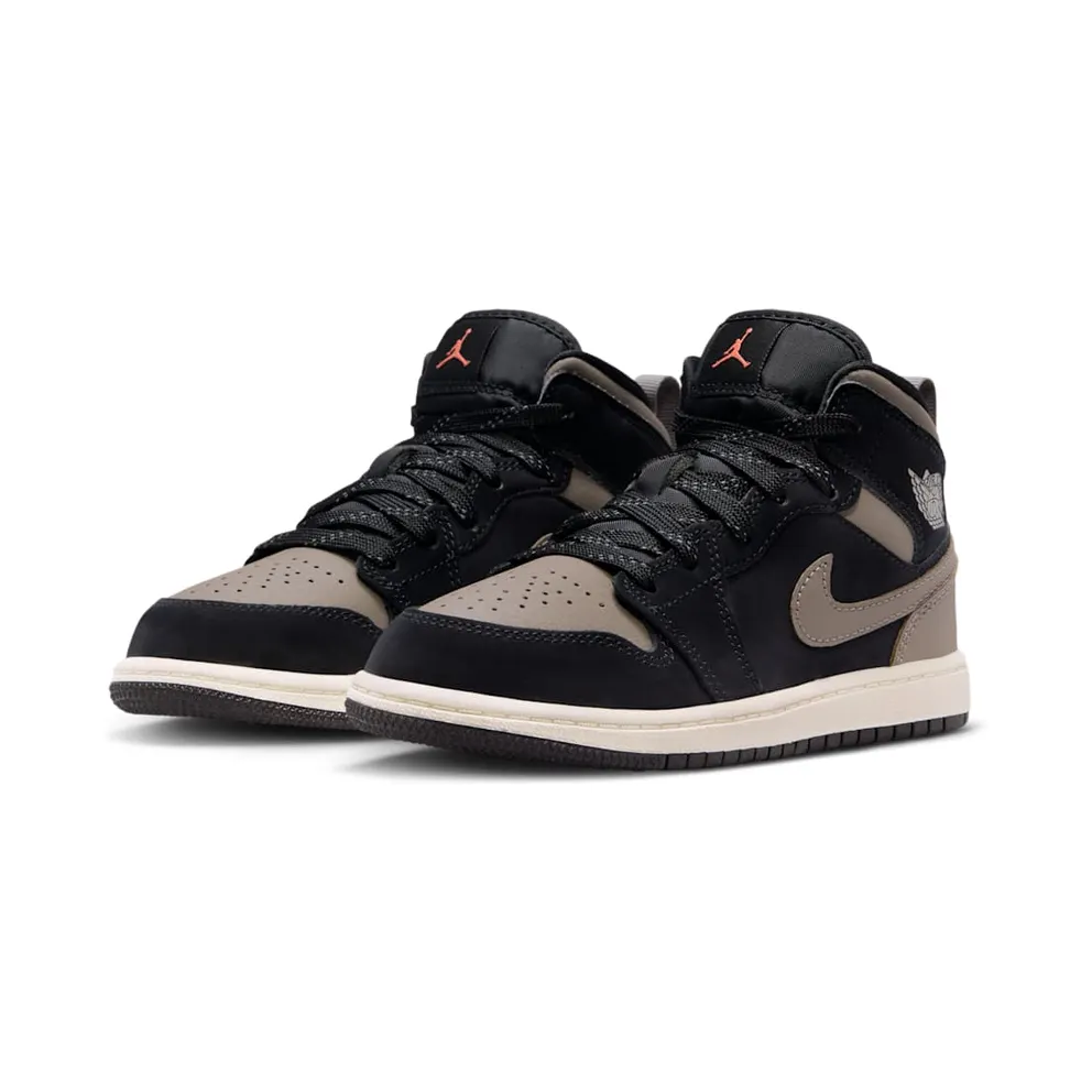 Air Jordan 1 Black/Light Wild Mango/Muslin/Olive Grey (IB7052-002)