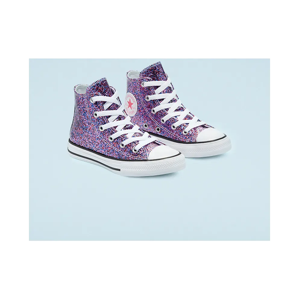 Converse Coated Glitter Chuck Taylor All Star High Top Bold Pink/white/black (670176C)