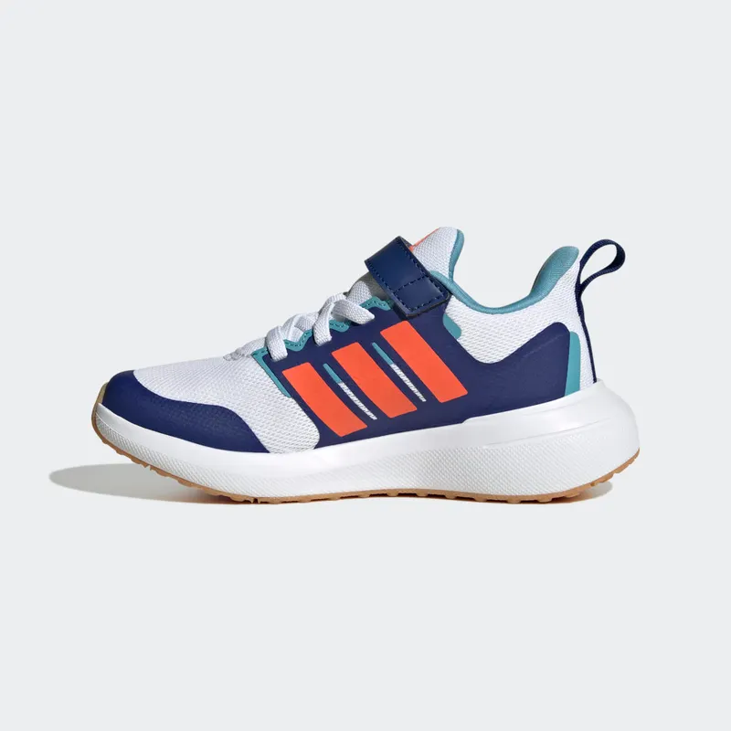 Adidas Fortarun 2.0 Cloudfoam Sport Running Elastic Lace Top Strap Cloud White / Solar Red / Victory Blue (HP5450)